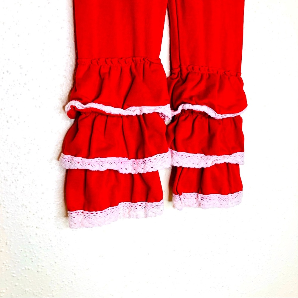 Tutu & Lulu Red Ruffle Pants - Picture 2 of 5